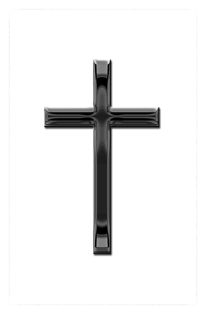 DF35T 510 BZ RK BK Bronze Single Cross Rock Black Background